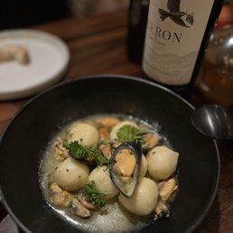 Fiorentini signature dishes Fiorentini Potato, Gnocchi Stuffed Cacio E Pepe, Lobster Risotto.